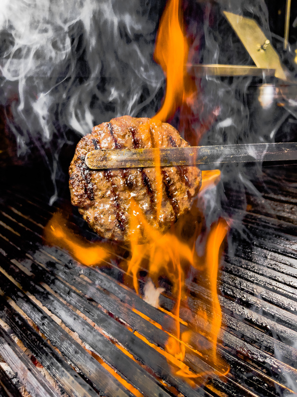 Grilled Meat on Charcoal Grill