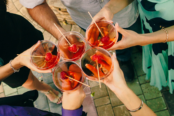 Champagne Strawberry Cocktail